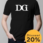 T-Shirt DGI White on Black